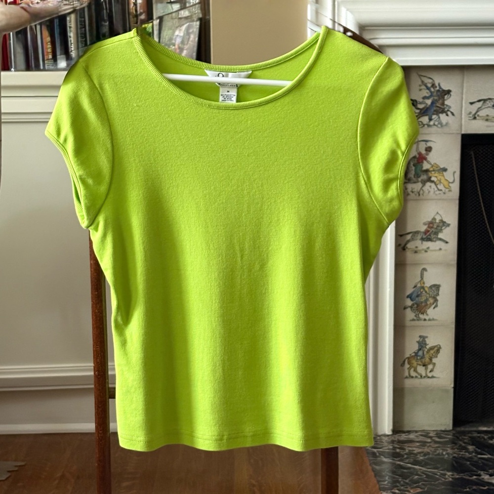 Vintage Lily Pulitzer Cotton Ribbed Cap Sleeve Top